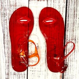 NEW Katy Perry The Geli Red Lips Women's Sandals Size 8 NEW